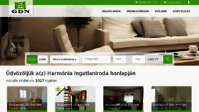 What Harmonia.gdn-ingatlan.hu website looked like in 2018 (5 years ago)