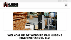 What Hubens.nl website looked like in 2018 (5 years ago)