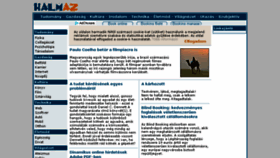 What Halmaz.hu website looked like in 2018 (5 years ago)