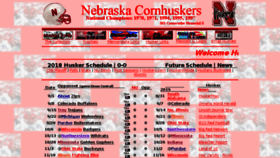 What Huskerj.com website looked like in 2018 (5 years ago)