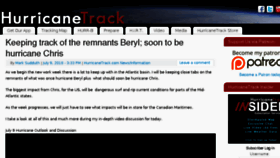 What Hurricanetrack.com website looked like in 2018 (5 years ago)