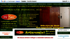 What Hisecajto.hu website looked like in 2018 (5 years ago)