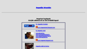 What Hegenet.hu website looked like in 2018 (5 years ago)