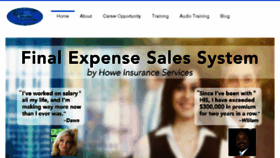 What Howtosellfinalexpense.com website looked like in 2018 (5 years ago)