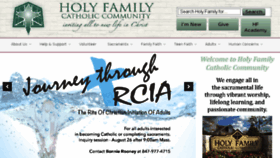 What Holyfamilyparish.org website looked like in 2018 (5 years ago)