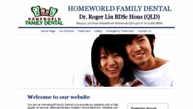 What Homeworldfamilydental.com.au website looked like in 2018 (5 years ago)