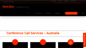 What Hotairconferencing.com.au website looked like in 2018 (5 years ago)