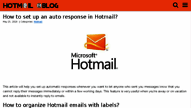 What Hotmailhelper.com website looked like in 2018 (5 years ago)