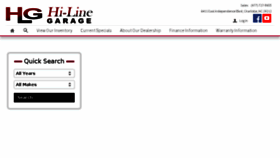 What Hilinegarage.com website looked like in 2018 (5 years ago)