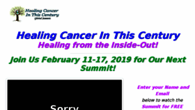 What Healingcancerinthiscentury.com website looked like in 2018 (5 years ago)