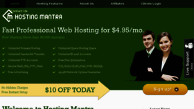 What Hostingmantra.com website looked like in 2018 (5 years ago)