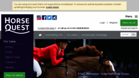 What Horsequest.co.uk website looked like in 2018 (5 years ago)