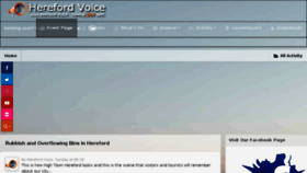 What Herefordvoice.co.uk website looked like in 2018 (5 years ago)