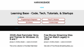 What Harkingbade.com website looked like in 2018 (5 years ago)