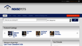 What Housepets.co.uk website looked like in 2018 (5 years ago)