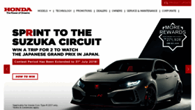 What Honda.net.my website looked like in 2018 (5 years ago)