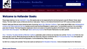 What Hollanderbooks.com website looked like in 2018 (5 years ago)