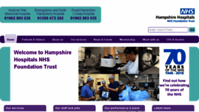 What Hampshirehospitals.nhs.uk website looked like in 2018 (5 years ago)