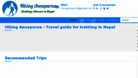 What Hikingannapurna.com website looked like in 2018 (5 years ago)