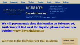 What Hofbraumiami.com website looked like in 2018 (5 years ago)