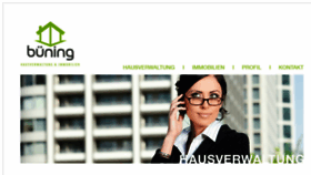 What Hausverwaltung-buening.de website looked like in 2018 (5 years ago)