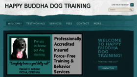 What Happybuddhadogtraining.com website looked like in 2018 (5 years ago)