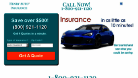What Henryautoinsurance.net website looked like in 2018 (5 years ago)