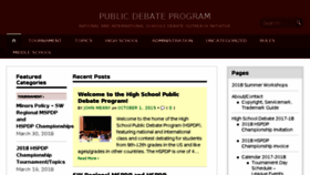 What Highschooldebate.org website looked like in 2018 (5 years ago)