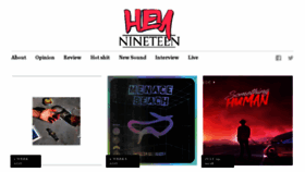 What Hey-nineteen.com website looked like in 2018 (5 years ago)