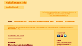 What Heilpflanzen-info.ch website looked like in 2018 (5 years ago)