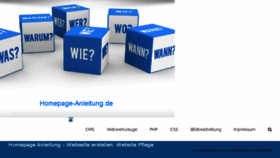 What Homepage-anleitung.de website looked like in 2018 (5 years ago)