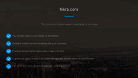 What Hikra.com website looked like in 2018 (5 years ago)