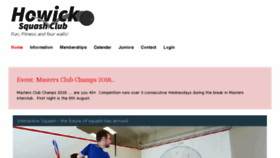 What Howicksquash.co.nz website looked like in 2018 (5 years ago)