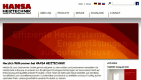 What Hansa-heiztechnik.de website looked like in 2018 (5 years ago)