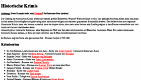 What Historische-krimis.de website looked like in 2018 (5 years ago)