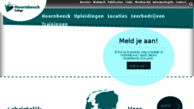 What Hoornbeeck.nl website looked like in 2018 (5 years ago)