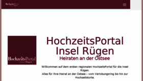 What Hochzeitsportal-ruegen.de website looked like in 2018 (5 years ago)