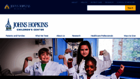 What Hopkinschildrens.org website looked like in 2018 (5 years ago)