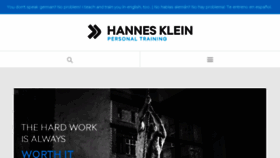 What Hannesklein.com website looked like in 2018 (5 years ago)