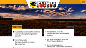 What Hanstedt.de website looked like in 2018 (5 years ago)