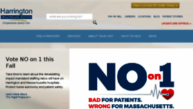 What Harringtonhospital.org website looked like in 2018 (5 years ago)