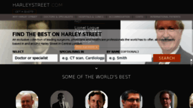 What Harleystreet.com website looked like in 2018 (5 years ago)