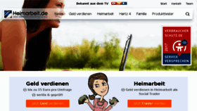 What Heimarbeit.de website looked like in 2018 (5 years ago)