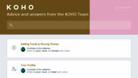 What Help.koho.ca website looked like in 2018 (6 years ago)