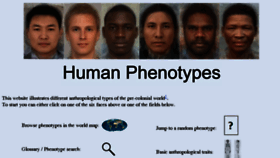 What Humanphenotypes.net website looked like in 2018 (5 years ago)