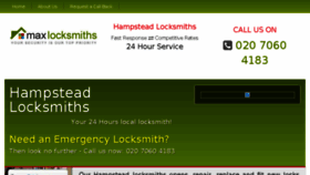 What Hampsteadmaxlocksmith.co.uk website looked like in 2018 (5 years ago)