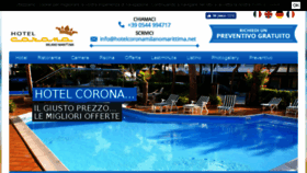 What Hotelcoronamilanomarittima.net website looked like in 2018 (5 years ago)