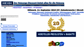 What Heizungs-discount.de website looked like in 2018 (5 years ago)