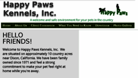 What Happypawskennels.com website looked like in 2018 (5 years ago)