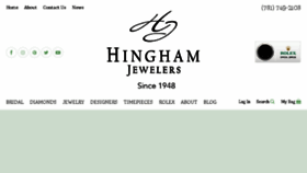 What Hinghamjewelers.com website looked like in 2018 (5 years ago)